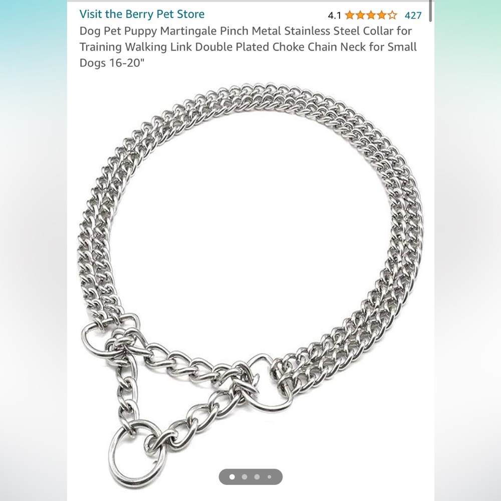 Martingale Pinch stainless steel Small collar